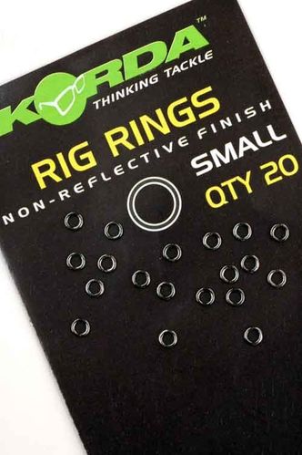 KORDA RIG RINGS SMALL QTY20 NON-REFLECTIVE