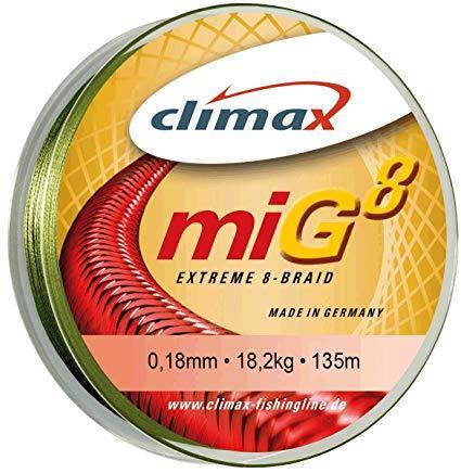 CLIMAX MIG8 EXTREME 8-BRAID 0.14MM 13.5KG 135MT GREEN